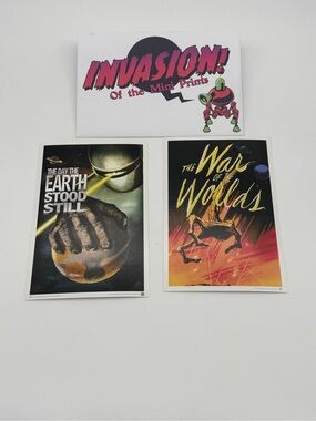 Pair of Sci-Fi Mini Prints War of The Worlds & The Day The Earth Stood Still
